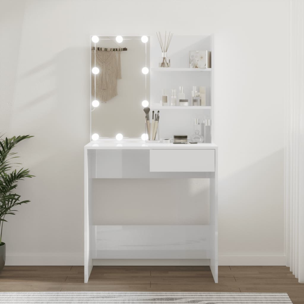 Kaptafel Met Led-Verlichting 74,5X40X141 Cm